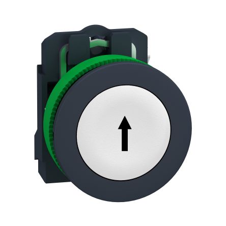 Schneider Electric XB5 Series Push Button Switch, Spring Return, Panel, 30 mm Cutout, SPST, White LED, IP69