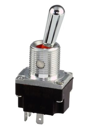 Honeywell Toggle Switch, Panel Mount, On-Off, DPST, Solder Terminal, 28 V dc, 28 V ac