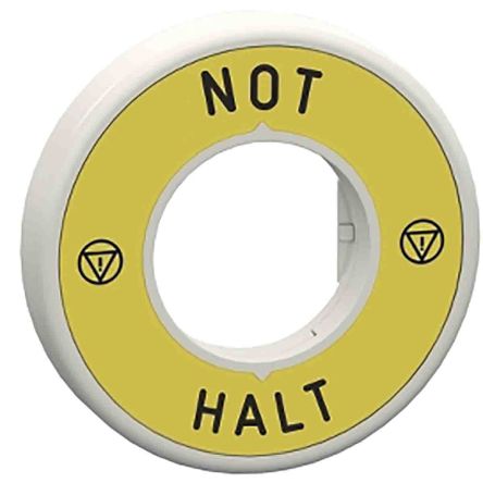 Schneider Electric Illuminated Marked Legend Ring for Use with Emergency Stop Mushroom Head Push Button