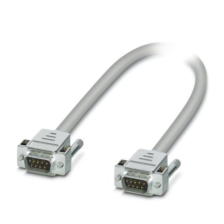 Phoenix Contact Male D-Sub 9-Pin to Male D-Sub Serial Cable, 3 m Halogen Free Sheath, 1066 Series