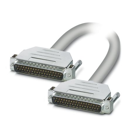 Phoenix Contact Male D-Sub 37-Pin to Male D-Sub Serial Cable, 1 m Halogen Free Sheath, 1066 Series
