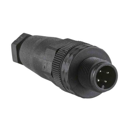 Telemecanique Sensors Circular Connector, 4 Contacts, Cable, M12 Connector, Plug, Male, IP67, XZCC Series
