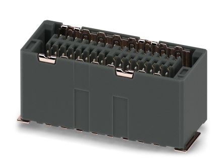 Phoenix Contact FP 0.8/32-FV-SH Series Right Angle Surface PCB Socket, 32-Contact, 2 Row, 0.8 mm Pitch Solder