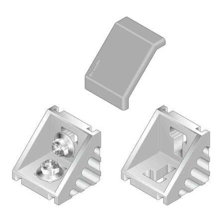 Bosch Rexroth Angular Cover Cap, Connecting Component, Strut Profile 50 mm, Groove Size 10 mm