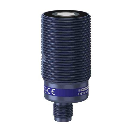 Telemecanique Sensors XXS30P1AM12 Threaded Barrel Ultrasonic Proximity Sensor XX, M30 1 m 4 to 20 mA 3V 30 V dc