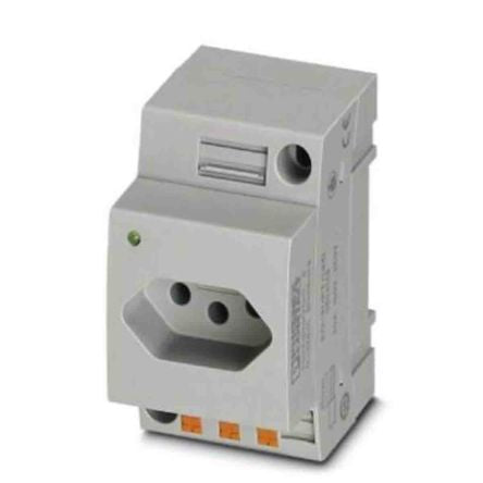 Phoenix Contact Brazil Mains Socket Grey, 10A, DIN Rail Polyamide, 250V, Push-in
