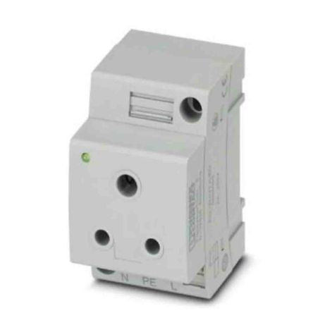 Phoenix Contact Mains Socket Grey, 6A, DIN Rail Polyamide, 250V, Screw