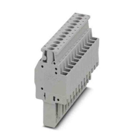 Phoenix Contact Combi Pluggable Solutions Series Pluggable Terminal Block, 12-Contact, 5.2 mm Pitch, 3045512