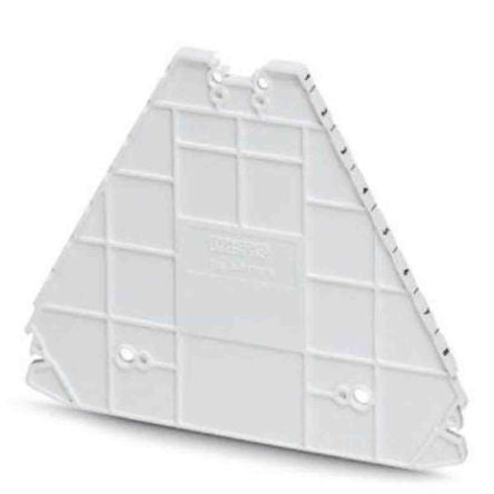 Phoenix Contact D-PTRV 8 WH Series End Cover for Use with DIN Rail Terminal Blocks