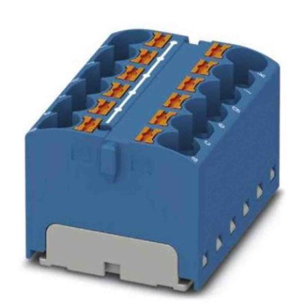 Phoenix Contact Distribution Block, 12 Way, 450V, 32A, Blue