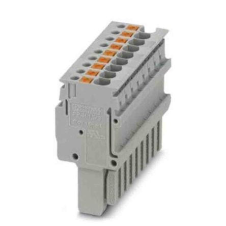 Phoenix Contact Combi Pluggable Solutions Series Pluggable Terminal Block, 9-Contact, 3.5 mm Pitch, 1 Row, 3212581