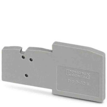 Phoenix Contact D-SC 4 Series End Cover for Use with DIN Rail Terminal Blocks