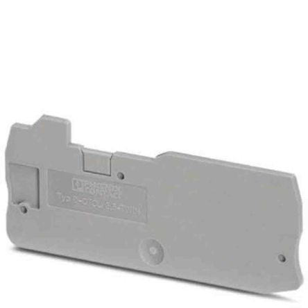 Phoenix Contact D-QTCU Series End Cover for Use with DIN Rail Terminal Blocks