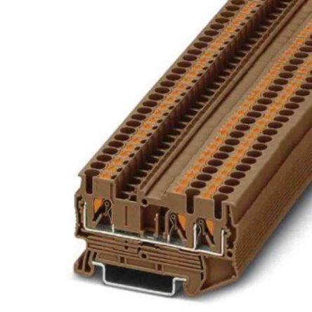 Phoenix Contact 3211253 Feed Through Terminal Block Brown, 0.14mm², 4 mm², 1-Level, Push-in, IECEx/ATEX