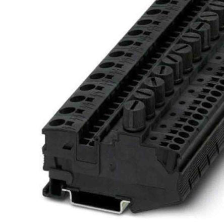 Phoenix Contact 3073979 DT Series Fuse Modular Terminal Block Black, 0.5mm², 10 mm², 1-Level Fused, Leg Spring, IECEx,