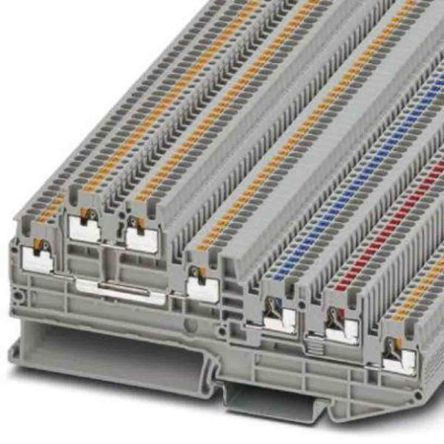 Phoenix Contact 3244470 DIN Rail Terminal Block Grey, 0.14mm², 1.5 mm², 5-Level, Push-in