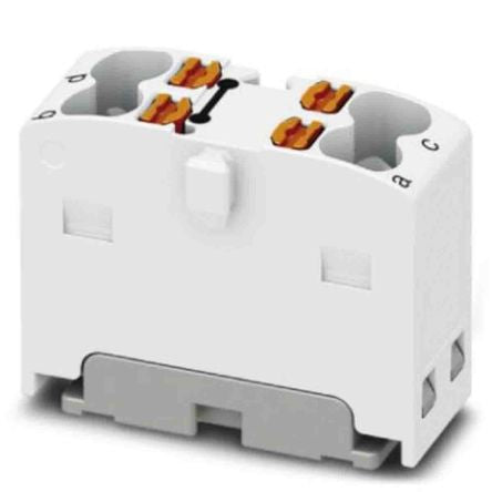 Phoenix Contact Distribution Block, 4 Way, 450V, 17.5A, White
