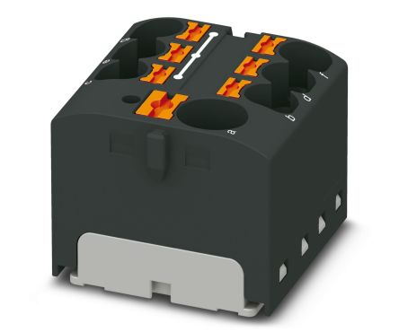 Phoenix Contact Distribution Block, 7 Way, 450V, 32A, Black