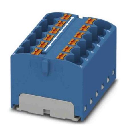 Phoenix Contact Distribution Block, 12 Way, 450V, 32A, Blue