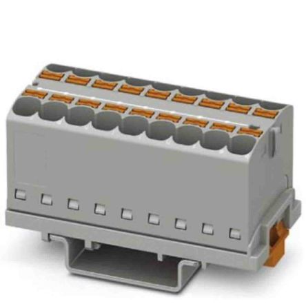 Phoenix Contact Distribution Block, 18 Way, 800V, 32A, Grey