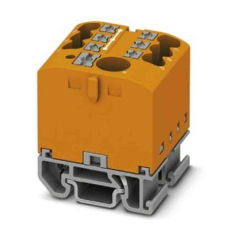 Phoenix Contact Distribution Block, 7 Way, 690V, 24A, Orange