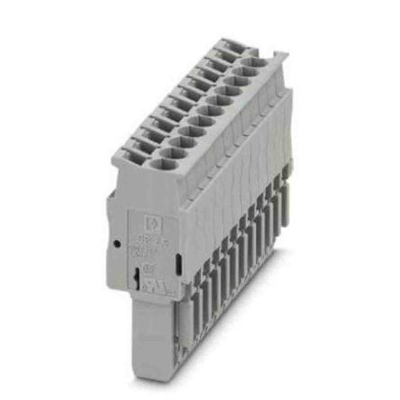 Phoenix Contact Combi Pluggable Solutions Series Pluggable Terminal Block, 12-Contact, 5.2 mm Pitch, 3040368