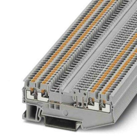 Phoenix Contact 3210326 PT Series Disconnect Terminal Block Grey, 0.14mm², 1.5 mm², 1-Level, Push-in