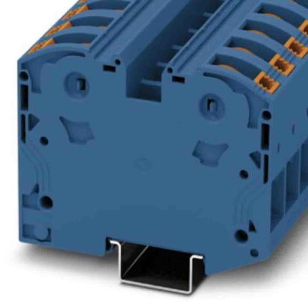 Phoenix Contact 3212065 PTPOWER 35 Series Non-Fuse DIN Rail Terminal Blue, 2.5mm², 35 mm², 1-Level, Screw