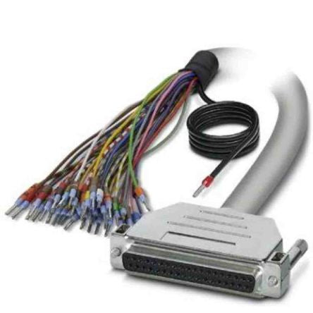 Phoenix Contact Female D-Sub 37-Pin Unterminated Serial Cable, 10 m Semi-Rigid Polyvinyl Chloride, D37SUB Series