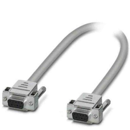 Phoenix Contact Female D-Sub 9-Pin to Female DB9 Serial Cable, 1 m Semi-Rigid Polyvinyl Chloride, D9SUB Series