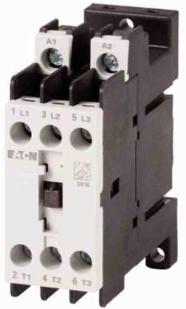 Eaton DILMT7 Contactor, 24V dc Coil, 3-Pole, 7 A, 3 kW 24V dc, 3 NO, 660V