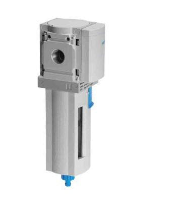 Festo MS series 1 μm 1/4 in G 14 bar Pneumatic Filter 360 L/min max with Manual drain