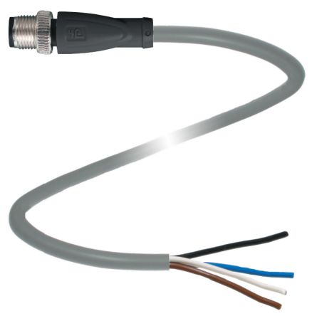 Pepperl + Fuchs Male 4 way Straight to Unterminated Sensor Actuator Cable, 5 m