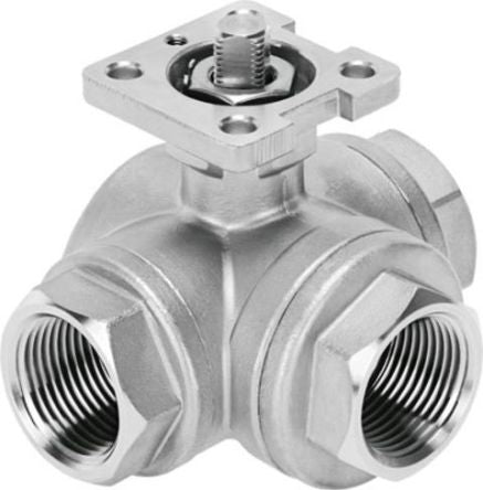 Festo Rod Lever Pneumatic Manual Control Valve VZBE Series, NPT 1/2 in, 4834298