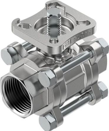 Festo Stainless Steel Threaded, NPT Threaded, Ball Valve, NPT