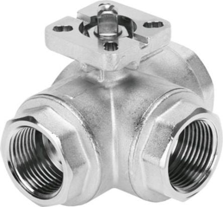 Festo Rod Lever Ball Valve VZBM Series, Rp 2 in, 4451865