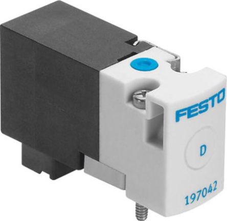 Festo Pneumatic Solenoid/Pilot-Operated Control Valve - 3/2 Closed Monostable Electric Metric MHA1 Series 24V