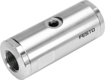 Festo VZQA-C-M22U-25-GG-V4V4S1-4 Series Pneumatic Pinch Valve, 3968926, Inlet Female, Outlet Female