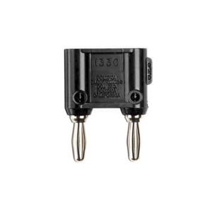 Fluke Black Male Banana Plug, 4 mm Connector, Screw Termination, 5000V, 15A, Nickel Plating