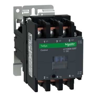 Schneider Electric TeSyS D Contactor, 24V dc Coil, 3-Pole, 65 A, 37 kW 24V dc, 3 NO, 1kV