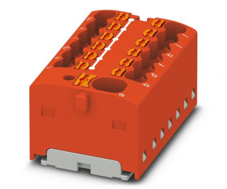 Phoenix Contact Distribution Block, 13 Way, 450V, 17.5A, Red