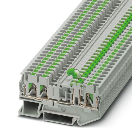 Phoenix Contact 3210176 PT 2 Series Component Terminal Block Grey, 4mm², 1-Level, Push-in