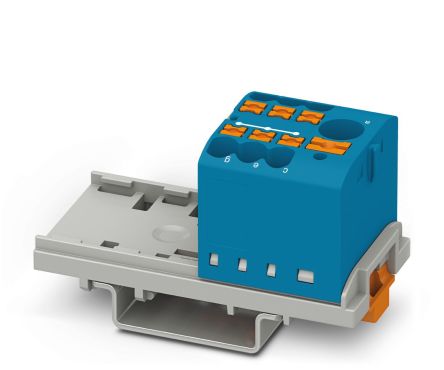 Phoenix Contact Distribution Block, 7 Way, 690V, 24A, Blue