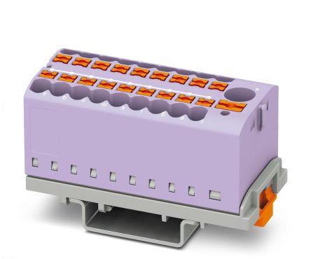 Phoenix Contact Distribution Block, 19 Way, 690V, 24A, Blue