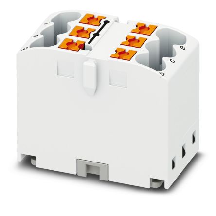 Phoenix Contact Distribution Block, 6 Way, 450V, 24A, White