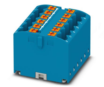 Phoenix Contact Distribution Block, 12 Way, 450V, 24A, Blue