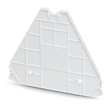 Phoenix Contact D-PTRV 8 WH Series End Cover for Use with DIN Rail Terminal Blocks