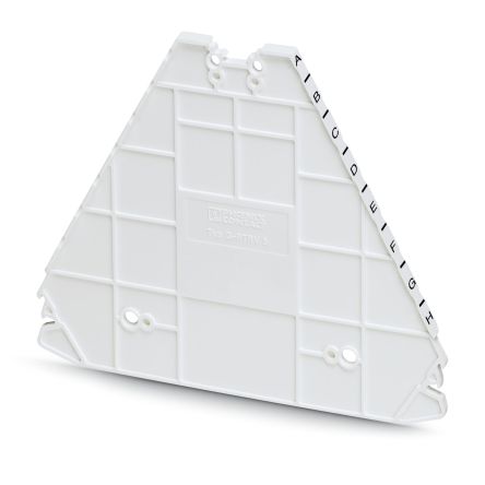 Phoenix Contact D-PTRV 8 WH A-H Series End Cover for Use with DIN Rail Terminal Blocks