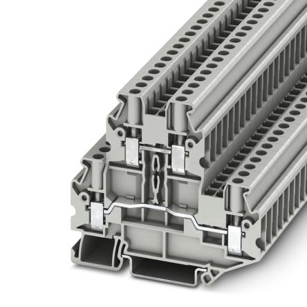 Phoenix Contact 3000610 UTTB 4 Series Double Level Terminal Block Grey, 0.14mm², 6 mm², 2-Level, Screw