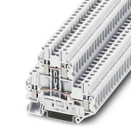 Phoenix Contact 3044638 UTTB 2 Series Double Level Terminal Block White, 0.14mm², 4 mm², 2-Level, Screw, IECEx/ATEX